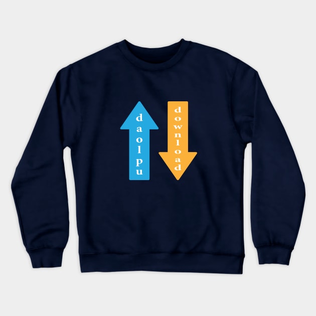 Upload Download icon or symbol Crewneck Sweatshirt by Mrtstore